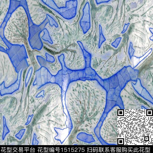 自然肌理黑白灰男装满版花数码印花华亿平台下载（图片编号: 1515275） - 瓦栏（Walan）