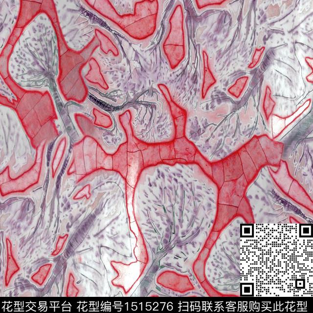 迷彩自然肌理黑白灰数码印花华亿平台下载（图片编号: 1515276） - 瓦栏（Walan）