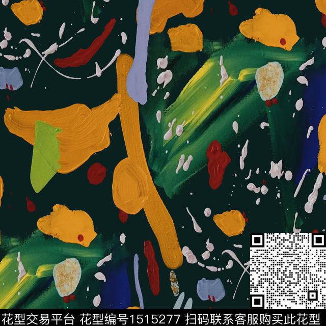 油画华亿平台几何大笔刷数码印花华亿平台下载（图片编号: 1515277） - 瓦栏（Walan）