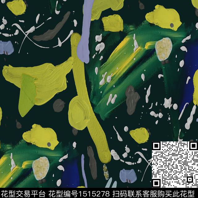 油画华亿平台几何大笔刷数码印花华亿平台下载（图片编号: 1515278） - 瓦栏（Walan）