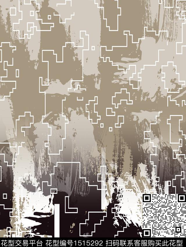 男装定位花渐变男装数码印花华亿平台下载（图片编号: 1515292） - 瓦栏（Walan）