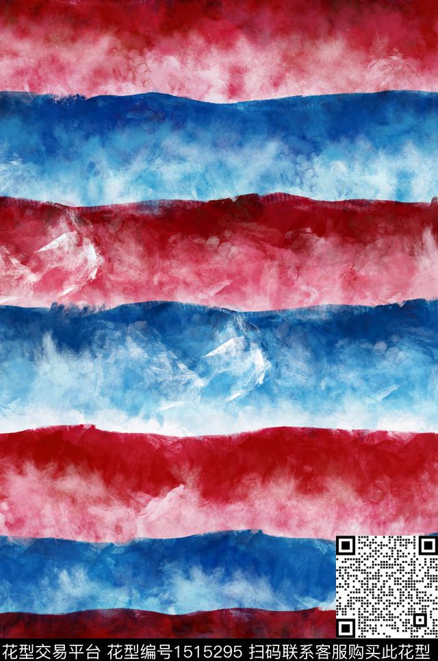 条纹扎染华亿平台渐变数码印花华亿平台下载（图片编号: 1515295） - 瓦栏（Walan）