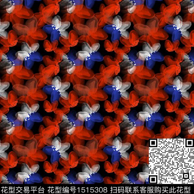 女装抽象小碎花数码印花华亿平台下载（图片编号: 1515308） - 瓦栏（Walan）