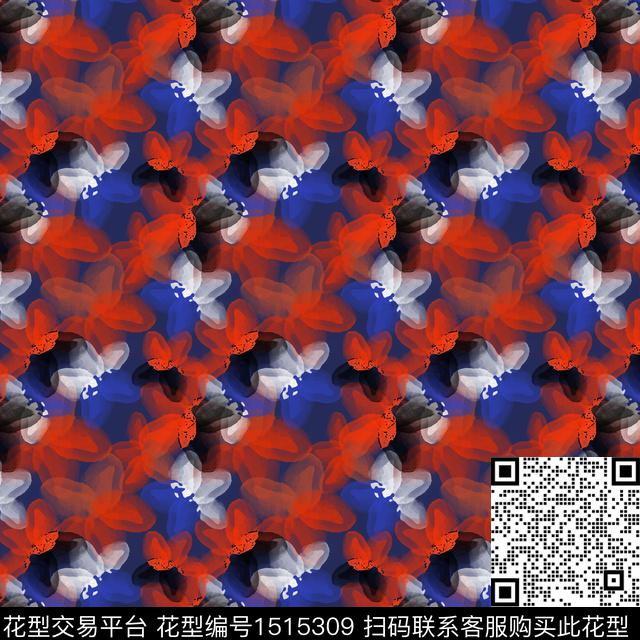 女装抽象小碎花数码印花华亿平台下载（图片编号: 1515309） - 瓦栏（Walan）