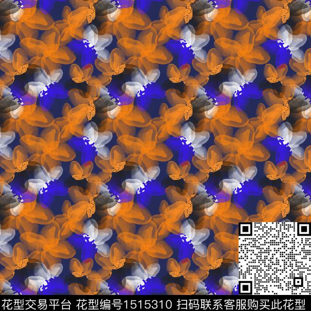 女装抽象小碎花数码印花华亿平台下载（图片编号: 1515310） - 瓦栏（Walan）