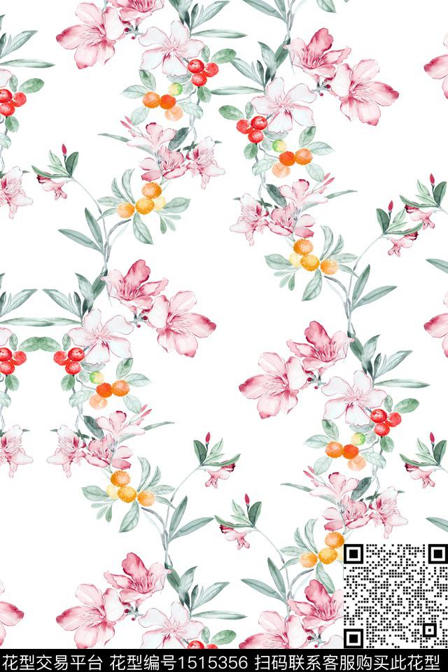 大牌风小清新真丝数码印花华亿平台下载（图片编号: 1515356） - 瓦栏（Walan）