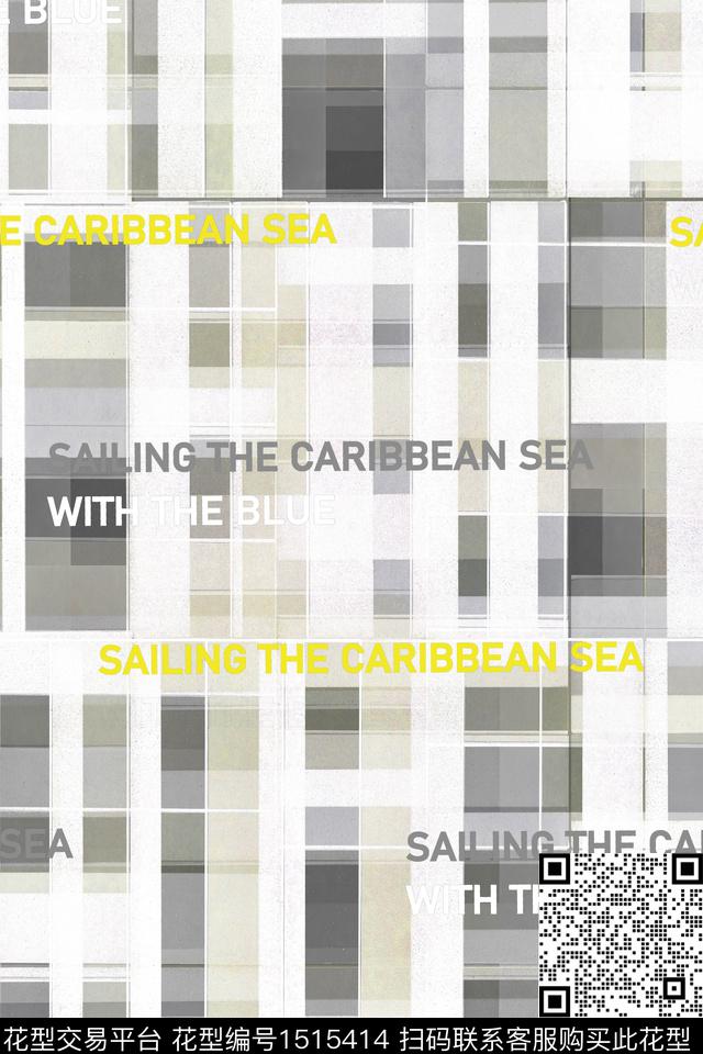 字母男装抽象男装数码印花华亿平台下载（图片编号: 1515414） - 瓦栏（Walan）