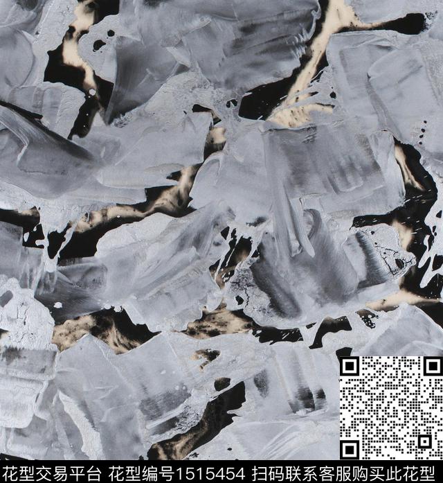 男装满版花抽象数码印花华亿平台下载（图片编号: 1515454） - 瓦栏（Walan）