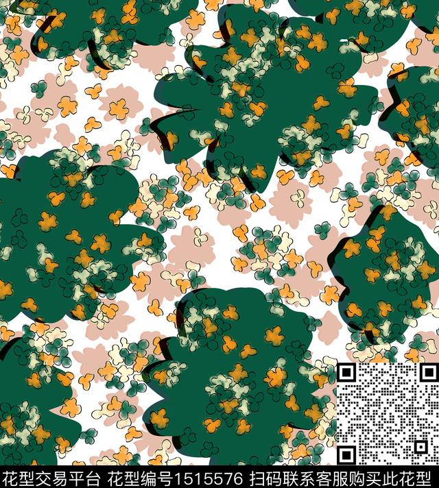 连衣裙女装花卉数码印花华亿平台下载（图片编号: 1515576） - 瓦栏（Walan）