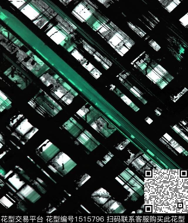 手绘格子2023秋冬羽绒服印花数码印花华亿平台下载（图片编号: 1515796） - 瓦栏（Walan）