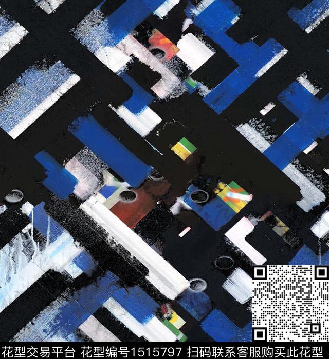 手绘格子2023秋冬羽绒服印花数码印花华亿平台下载（图片编号: 1515797） - 瓦栏（Walan）