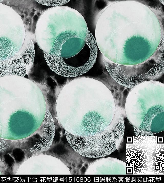 笔触手绘抽象2023秋冬数码印花华亿平台下载（图片编号: 1515806） - 瓦栏（Walan）