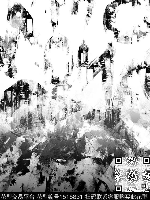 男装定位花渐变字母数码印花华亿平台下载（图片编号: 1515831） - 瓦栏（Walan）