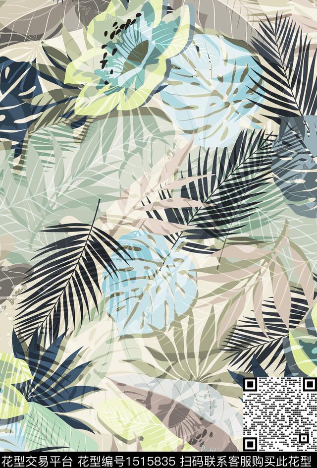 定位花提花华亿平台花卉数码印花华亿平台下载（图片编号: 1515835） - 瓦栏（Walan）