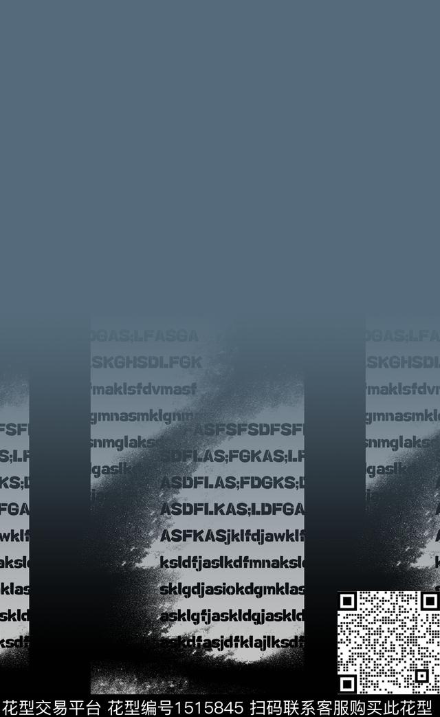 定位花渐变字母数码印花华亿平台下载（图片编号: 1515845） - 瓦栏（Walan）