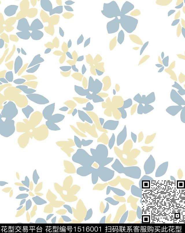 趋势华亿平台花卉小碎花传统印花华亿平台下载（图片编号: 1516001） - 瓦栏（Walan）