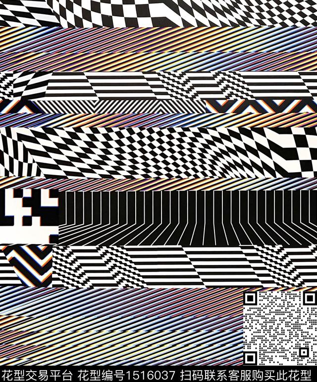 色彩渐变2023几何数码印花华亿平台下载（图片编号: 1516037） - 瓦栏（Walan）