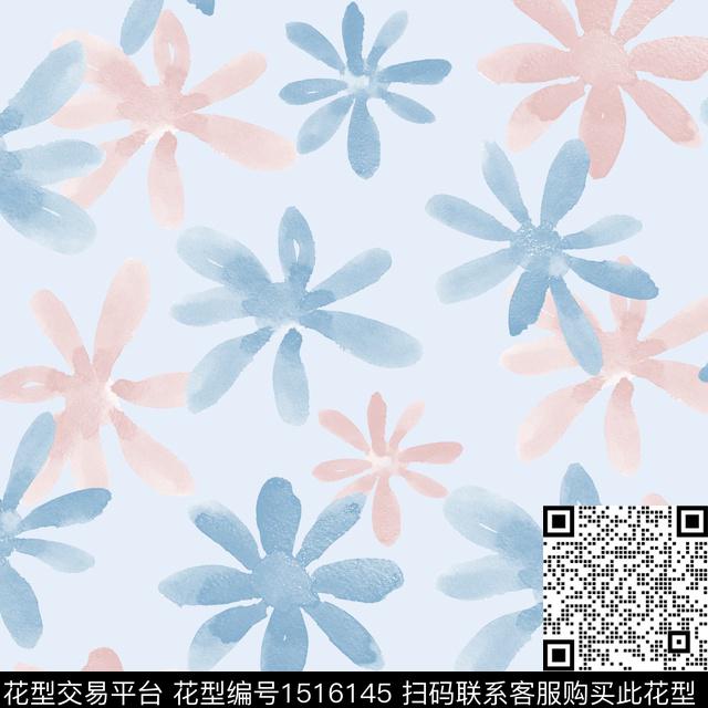 花卉大牌风小碎花数码印花华亿平台下载（图片编号: 1516145） - 瓦栏（Walan）