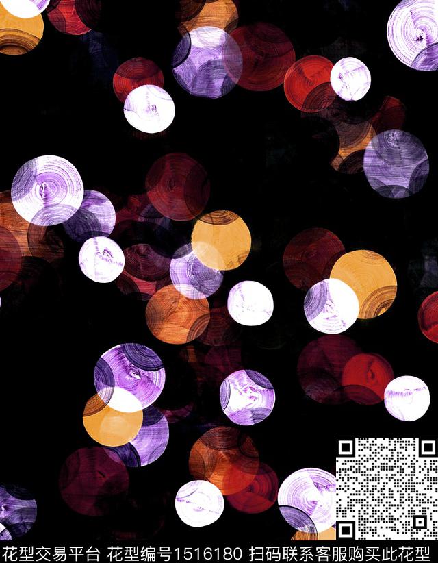 几何圆形粉红数码印花华亿平台下载（图片编号: 1516180） - 瓦栏（Walan）