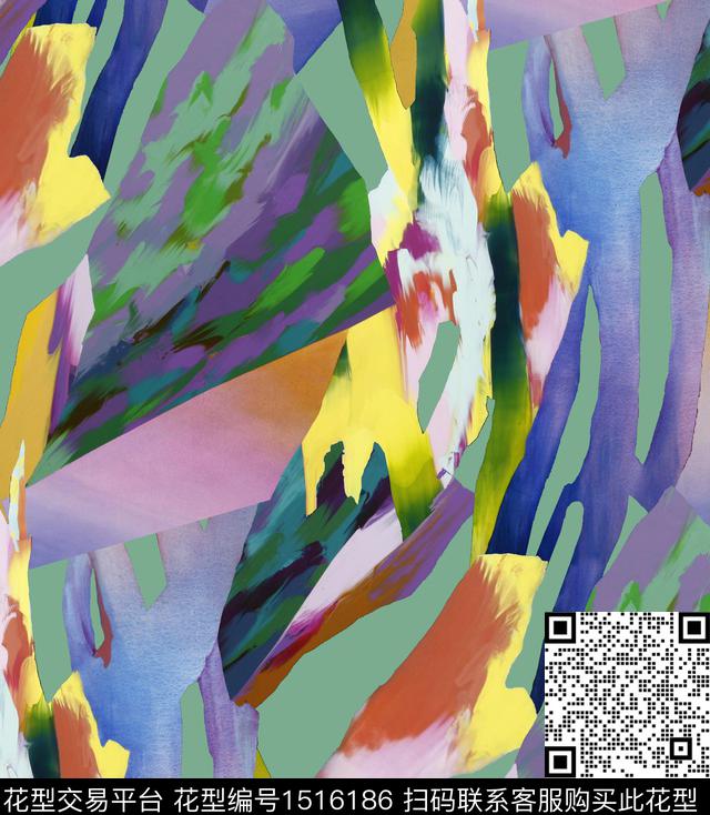 几何抽象2023数码印花华亿平台下载（图片编号: 1516186） - 瓦栏（Walan）