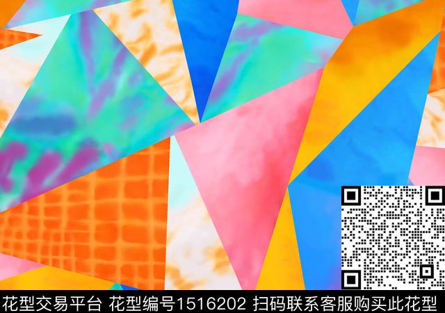 抽象几何大牌风数码印花华亿平台下载（图片编号: 1516202） - 瓦栏（Walan）