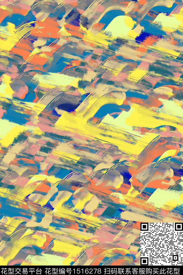 抽象男装户外家居服数码印花华亿平台下载（图片编号: 1516278） - 瓦栏（Walan）