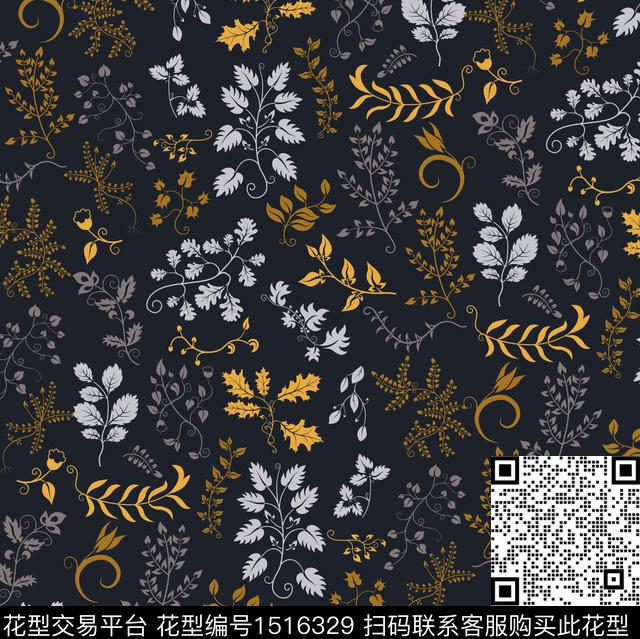 小碎花中老年秋冬华亿平台传统印花华亿平台下载（图片编号: 1516329） - 瓦栏（Walan）