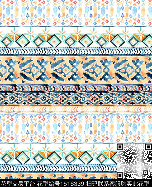 民族风异域风多元素花纹数码印花华亿平台下载（图片编号: 1516339） - 瓦栏（Walan）