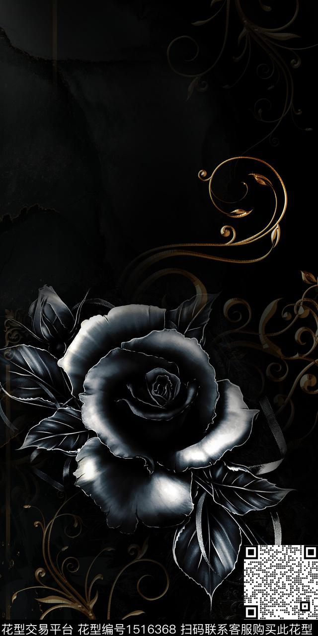 定位花大牌风大花数码印花华亿平台下载（图片编号: 1516368） - 瓦栏（Walan）