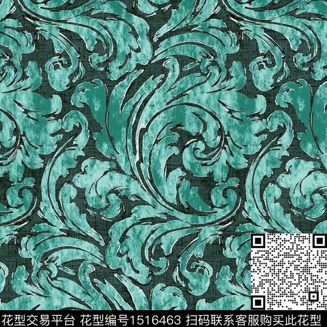 花纹数码华亿平台民族花卉传统印花华亿平台下载（图片编号: 1516463） - 瓦栏（Walan）