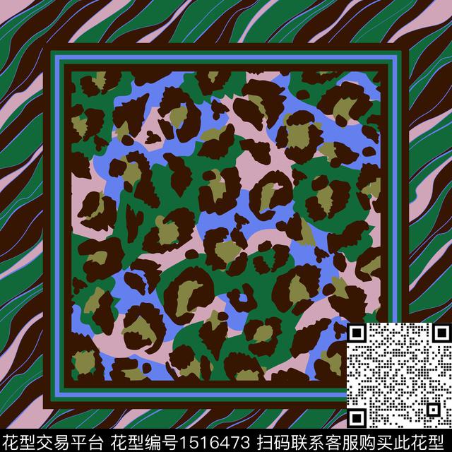 几何豹纹大牌风传统印花华亿平台下载（图片编号: 1516473） - 瓦栏（Walan）