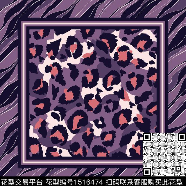 几何豹纹大牌风传统印花华亿平台下载（图片编号: 1516474） - 瓦栏（Walan）