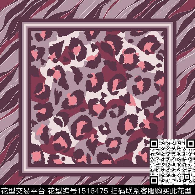 几何豹纹大牌风传统印花华亿平台下载（图片编号: 1516475） - 瓦栏（Walan）