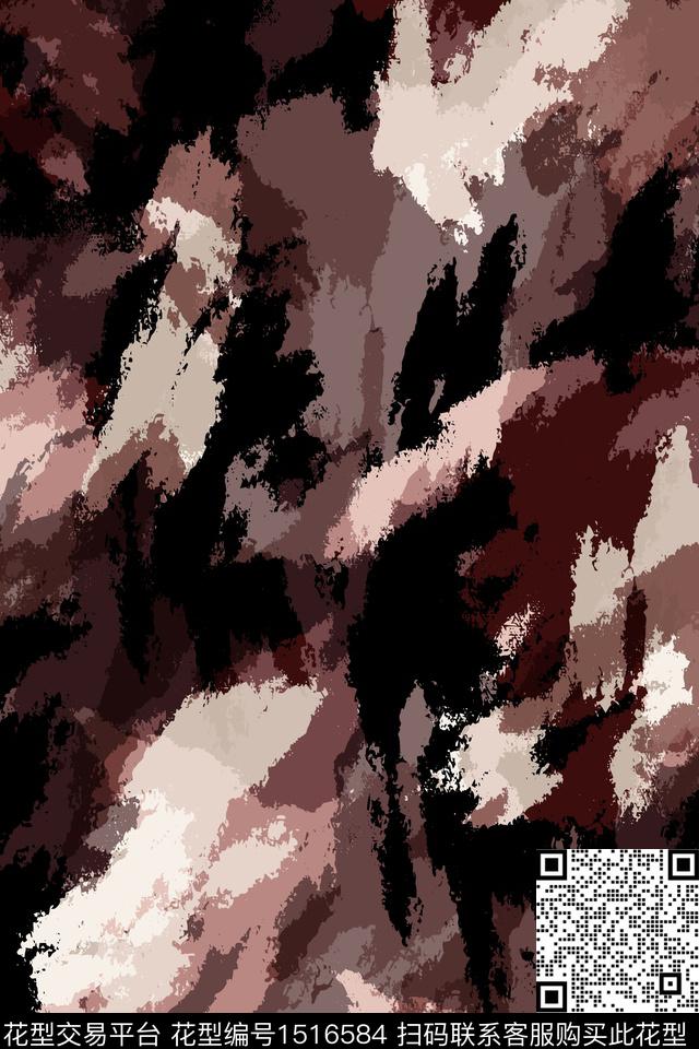 肌理大牌风香云纱数码印花华亿平台下载（图片编号: 1516584） - 瓦栏（Walan）