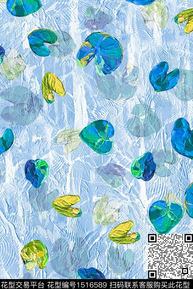 肌理抽象小清新数码印花华亿平台下载（图片编号: 1516589） - 瓦栏（Walan）