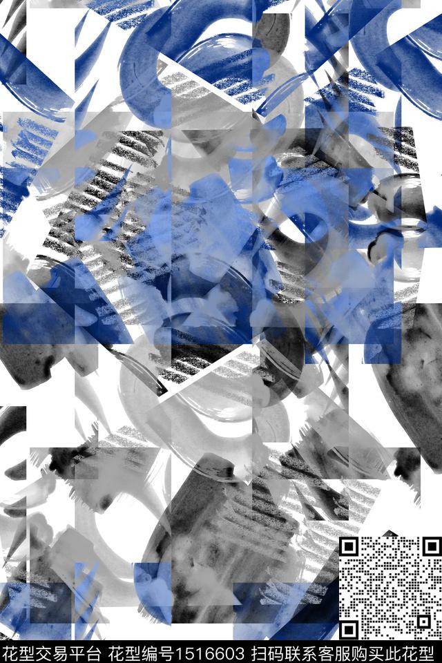 抽象男装户外家居服数码印花华亿平台下载（图片编号: 1516603） - 瓦栏（Walan）