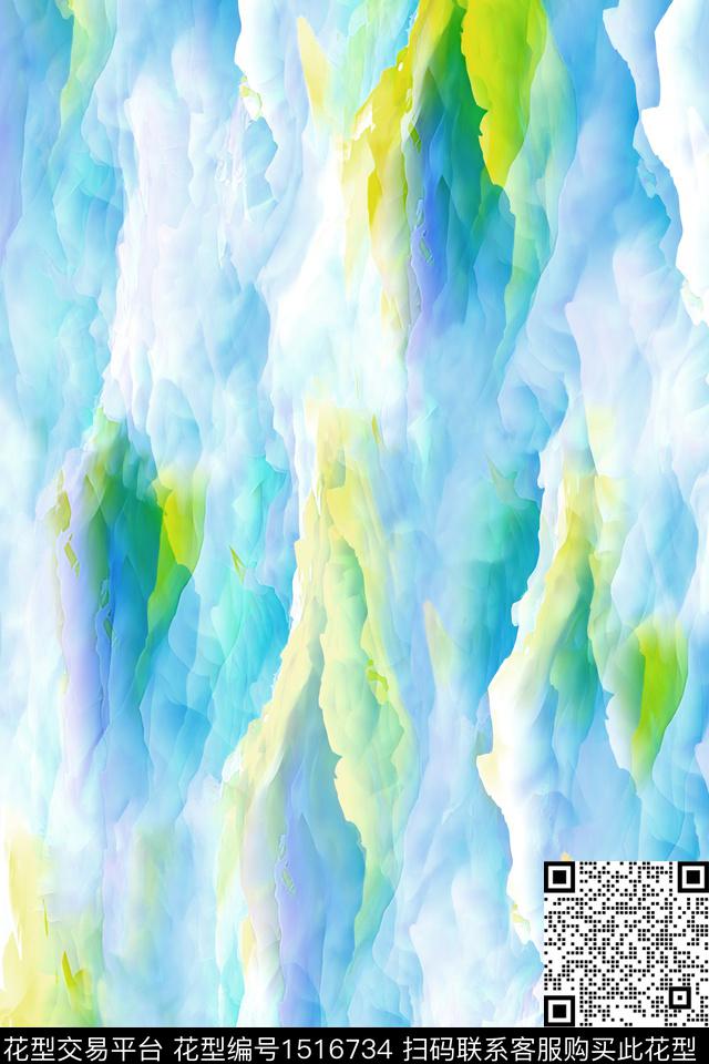 抽象小清新数码印花华亿平台下载（图片编号: 1516734） - 瓦栏（Walan）
