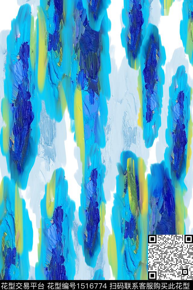 肌理大牌风抽象数码印花华亿平台下载（图片编号: 1516774） - 瓦栏（Walan）