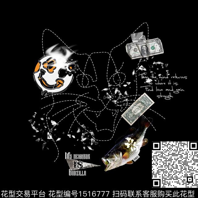 字母趣味卡通数码印花华亿平台下载（图片编号: 1516777） - 瓦栏（Walan）