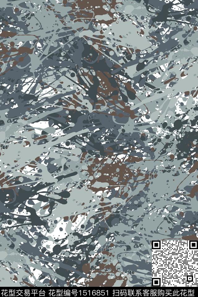 抽象男装户外家居服传统印花华亿平台下载（图片编号: 1516851） - 瓦栏（Walan）