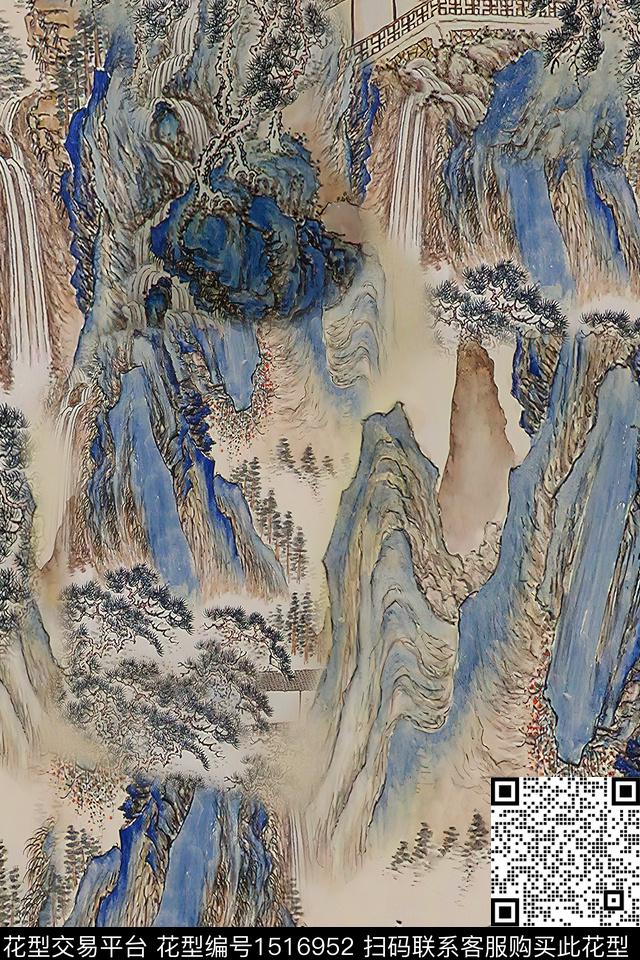 香云纱中老年国画数码印花华亿平台下载（图片编号: 1516952） - 瓦栏（Walan）