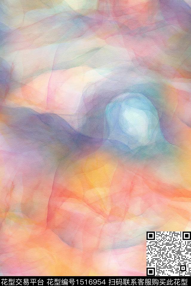 肌理大牌风抽象数码印花华亿平台下载（图片编号: 1516954） - 瓦栏（Walan）