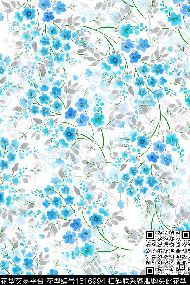 绿植树叶花卉春夏华亿平台数码印花华亿平台下载（图片编号: 1516994） - 瓦栏（Walan）