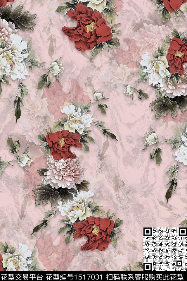 旗袍香云纱中老年数码印花华亿平台下载（图片编号: 1517031） - 瓦栏（Walan）