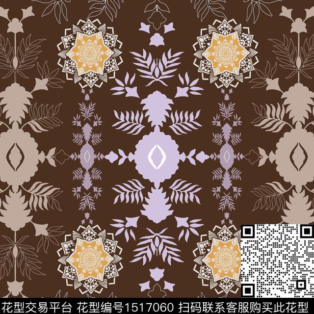 女装民族风传统华亿平台传统印花华亿平台下载（图片编号: 1517060） - 瓦栏（Walan）