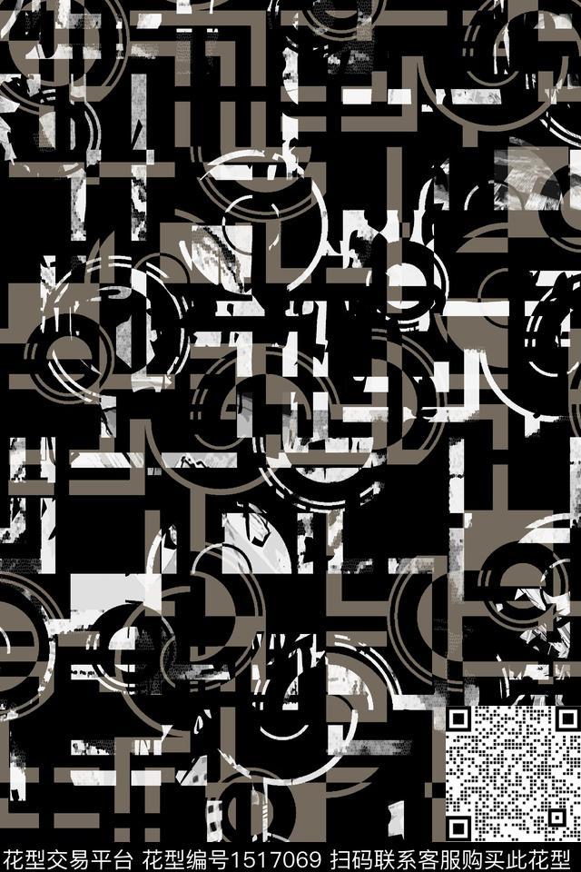 数码华亿平台男装几何男装数码印花华亿平台下载（图片编号: 1517069） - 瓦栏（Walan）