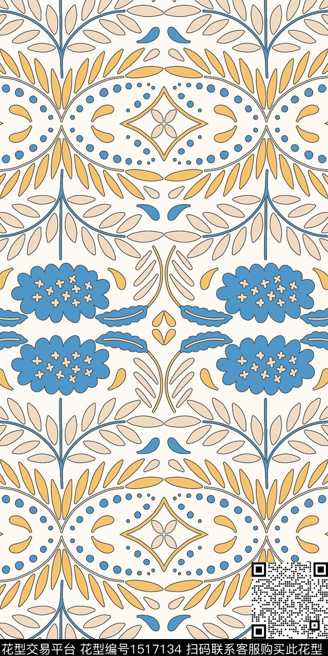 绿植树叶数码印花华亿平台下载（图片编号: 1517134） - 瓦栏（Walan）