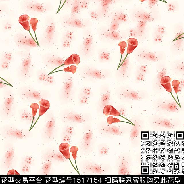 花卉大牌风小碎花数码印花华亿平台下载（图片编号: 1517154） - 瓦栏（Walan）