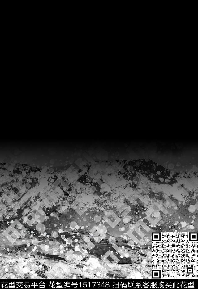 字母渐变雪山数码印花华亿平台下载（图片编号: 1517348） - 瓦栏（Walan）