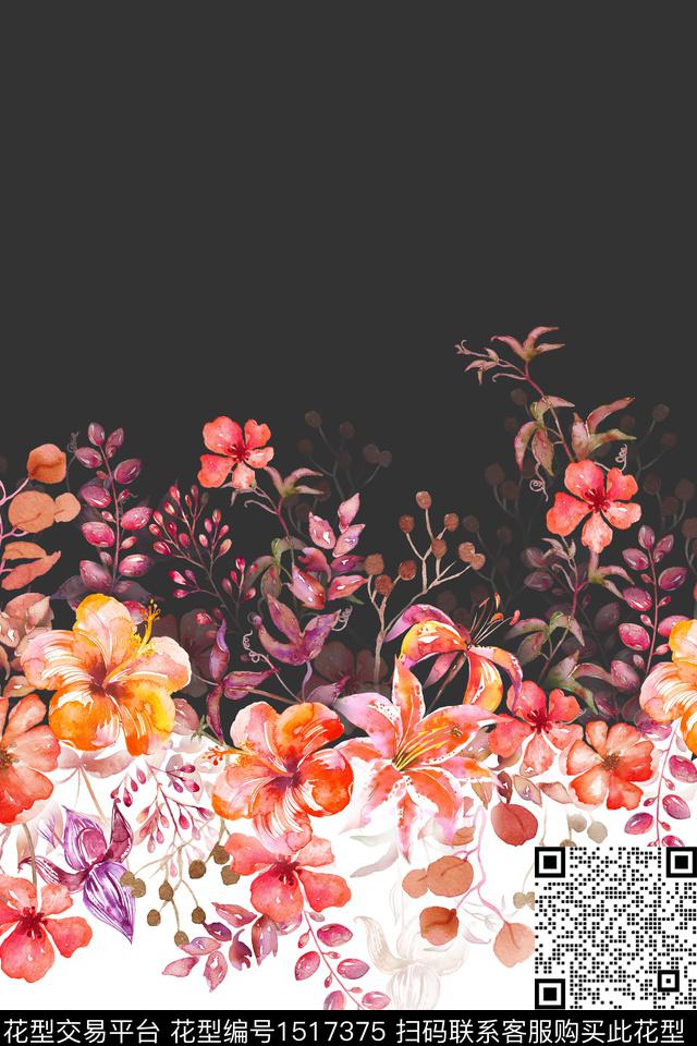 定位花女装花卉数码印花华亿平台下载（图片编号: 1517375） - 瓦栏（Walan）